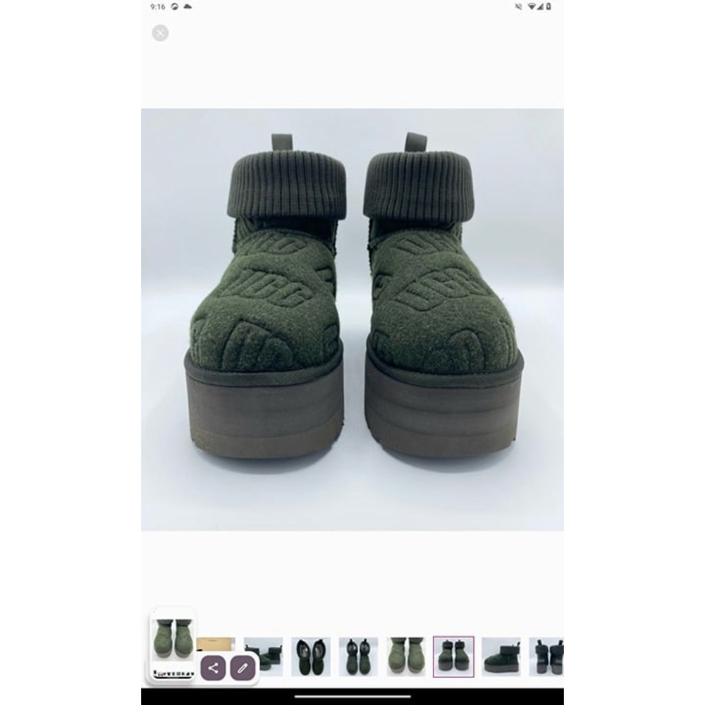 UGG classic mini platform felted boot